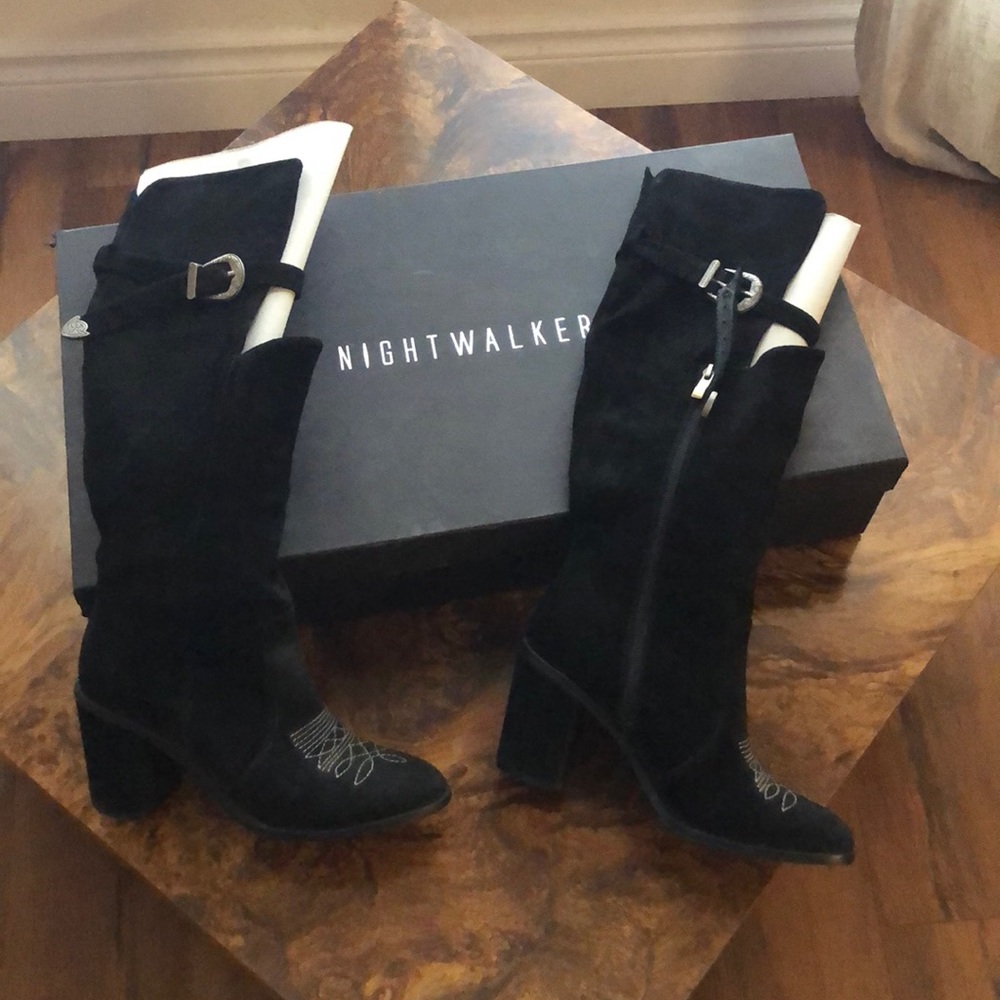 Vintage Nightwalker Esperado Western Cowboy Y2K Suede Boot size 9 - Picture 5 of 12